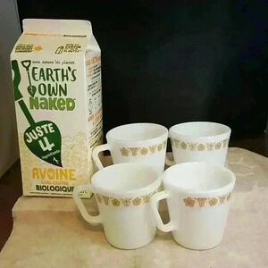 4 ...pryex Gold butterfly mugs/D  handles
